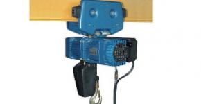 Electric chain hoist with hand-push trolley